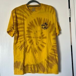 Vans Yellow Tie Dye Palm Tree Shirt